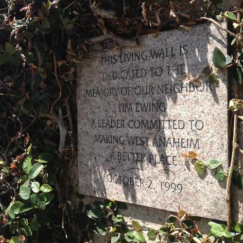 photo of Tim Ewing Memorial Wall at 3178 West Lindacita Lane Anaheim CA 92804