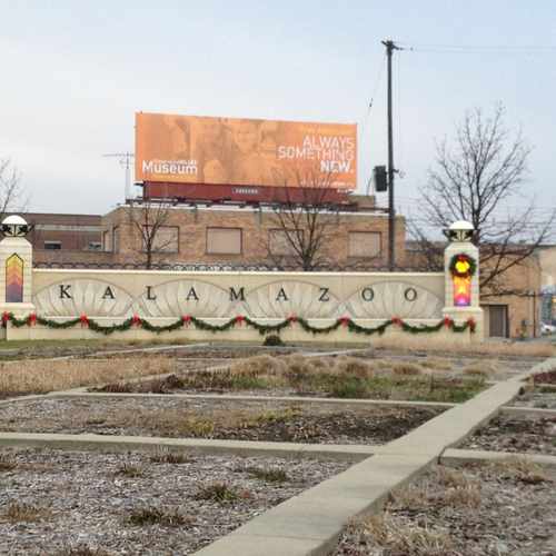 photo of Welcome Sign at East Michigan Avenue Kalamazoo MI US
