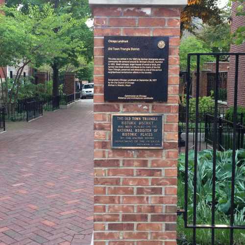 photo of Old Town Triangle Historical Marker at 1761 North Wells Street Chicago IL 60614