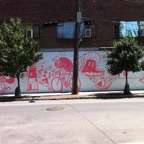photo of Brookline Street Mural at 11 Lopez Street Cambridge MA 02139