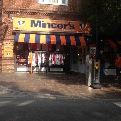 photo of Mincer's University of Virginia Imprinted Sportswear at 1527 University Avenue Charlottesville VA 22903