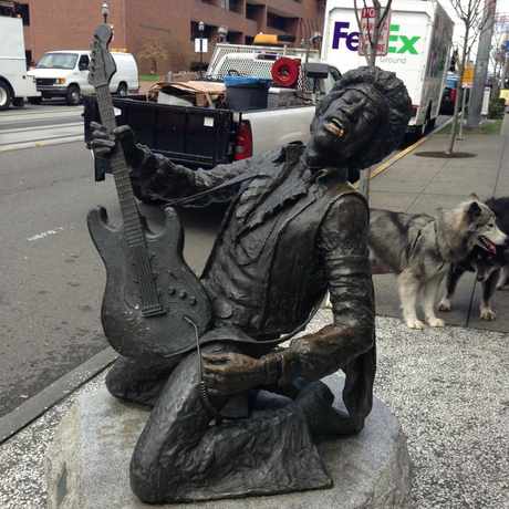 Photo of Jimi Hendrix Statue in Capitol Hill, Seattle